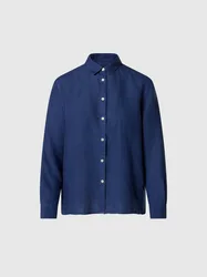 Camicia in lino donna blu
