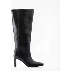 Botas de mujer de caña alta con grabado efecto coco