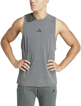 T-shirt Sans Manches Designed For Training Dgh Solid Grey XL - Adidas - FashionsVida