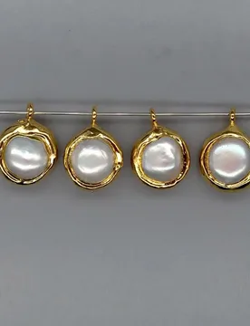 Wholesale 10 PCS Freshwater Cultured White Pearl Pendant Charm Metal Bezel - Aliexpress - FashionsVida