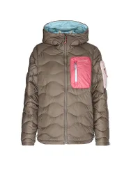 Giacca da donna Helium Utility Down Hoodie marrone L