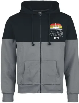 Disney Kapuzenjacke - X- Wing - 1977 - S bis M - für Männer - Größe S - grau/schwarz - EMP exklusives Merchandise! - Männer - male - Star Wars - FashionsVida