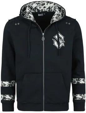 Camouflage/Flecktarn Kapuzenjacke - EMP Signature Collection - M bis 3XL - für Männer - Größe XXL - schwarz/camouflage - EMP exklusives - Männer - Sabaton - FashionsVida
