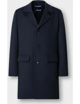 Abrigo de hombre largo 100% lana con cierre de tres botones - FACONNABLE - FashionsVida