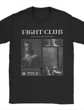 Fight Club Poster T Shirts Men Women's 100% Cotton Vintage T-Shirt Crew Neck Tees Short Sleeve Clothes Birthday Present - Aliexpress - FashionsVida