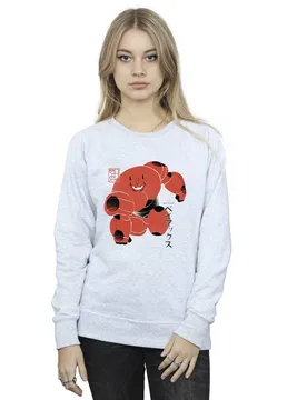 Women's Big Hero 6 Baymax Suite Pose Sweatshirt in Grey Size: Large - Grey - Size: L - Disney - FashionsVida