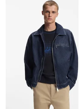 Cazadora vaquera manga larga de hombre - HUGO Blue - FashionsVida