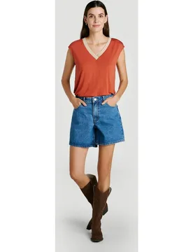 Pantalón corto vaquero de mujer - Vila - FashionsVida