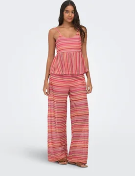 Top de mujer con escote pico y largo cropped - Only - FashionsVida