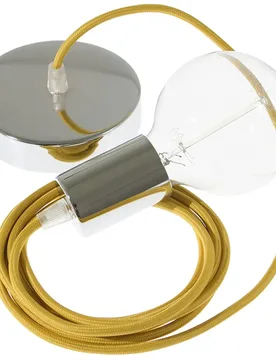Cables Suspension Luminaire Rm25 2 M Mustard / Chrome Plated One Size - Creative - FashionsVida