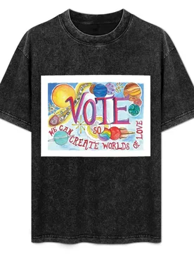 Vote to create worlds of love T-Shirt Fashion Letter Print T-Shirt - Aliexpress - FashionsVida