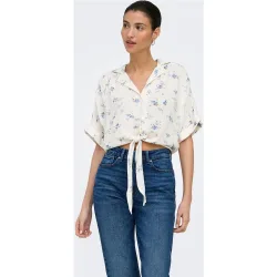 Top de mujer de rayas corta con nudo