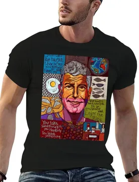 Anthony Bourdain Collage T-Shirt Work Daily Short Sleeve Top - Aliexpress - FashionsVida