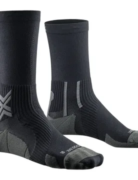 Run Perform Crew Socks Black / Charcoal UK 10.5-12 Men,Women - X-SOCKS - FashionsVida