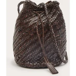 Bolso de hombro Pompom Double de piel