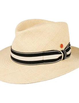 Varelo Bogart Panama Hat by - nature-black - Female - Size: 61 cm - Mayser - FashionsVida
