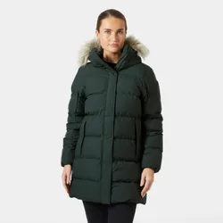Women's Blossom Puffy Parka Green M - Dark Jungle Green - Female