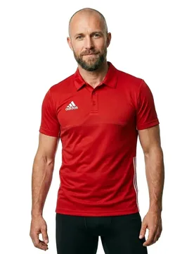T16 Cc Short Sleeve Polo Power Red / Scarlet XS - Adidas - FashionsVida