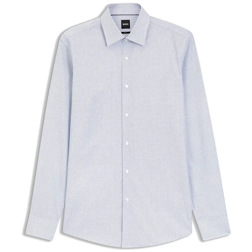 Camicia A Maniche Lunghe Hank 261 1027730 Light / Pastel Blue 38 - BOSS - FashionsVida