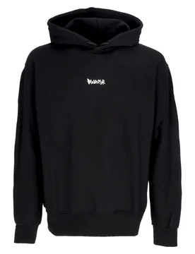 Felpa Leggera Cappuccio Uomo Logo Hoodie Black/st. White - DISCLAIMER - FashionsVida