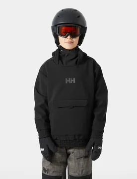 Juniors' Powder Softshell Hoodie Black 13 - Black - Male - Helly Hansen - FashionsVida