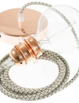 Cables Lampe Suspendue Pendel Pour Abat-jour Rd64 Lozenge Diy 2 M Anthracite / Copper One Size - Creative - FashionsVida