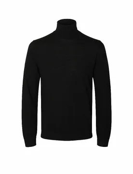 Rollkragenpullover SLHTRAY schwarz L Herren - Selected - FashionsVida