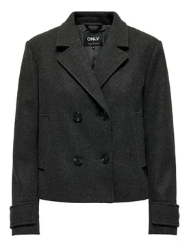 Übergangsjacke - ONLFREJA LIFE SHORT DB JACKET OTW NOOS - XS bis L - für Damen - Größe L - anthrazit - Frauen - female - Only - FashionsVida