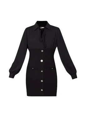 Abito Punto Mila Donna WF4384J9189-22222 Nero - LIUJO - FashionsVida