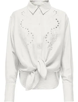 Camisa de mujer de manga larga con bordado - Only - FashionsVida