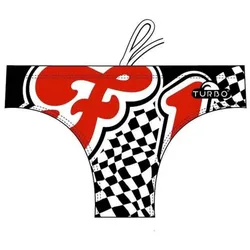 Formula 1 Swimming Brief Black / White 4XL Men