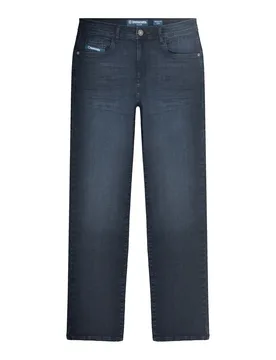 Mens Chester Straight Jeans (Dark Navy) - Size 40 Long - Lambretta - FashionsVida