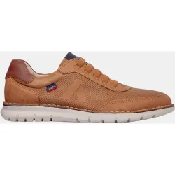 Zapato cordones elasticos piel