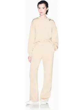 Pantalón de mujer escuba tiro alto y pierna ancha - Armani Exchange - FashionsVida