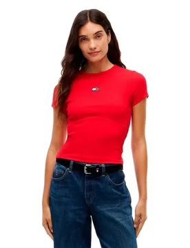 Maglietta A Maniche Corte Dw0dw23521 Lavish Red M - Tommy Jeans - FashionsVida