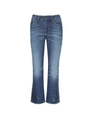 Jeans Wide Leg FORLI 7/8 bleu marine 38