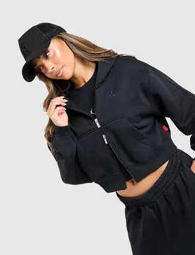 Womens Brooklyn Full Zip Hoodie - Nero, nero nero Donna taglia XL - Jordan - FashionsVida