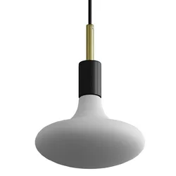 Cables Suspension Luminaire Textile Metal Trim 1.2 M Black / Brass One Size
