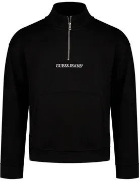 Sweat à Demi-zip Embro Regular Fit Jet Black A996 M - Guess Jeans - FashionsVida