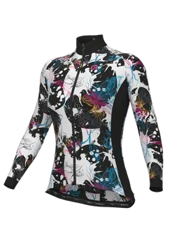 Maglia invernale ciclismo donna SOLID CHIOS bianco - ALE' - FashionsVida