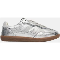 Zapatillas de mujer en piel efecto brillo