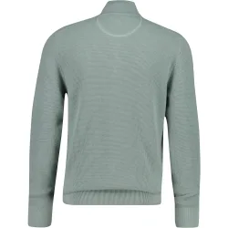 Jersey de hombre de algodón con media cremallera y textura