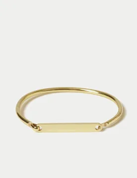 M&S Flat Fron Bangle Gold male - M&S - FashionsVida