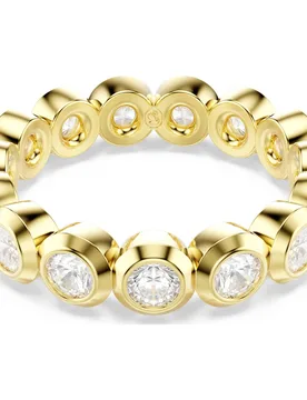 Anello Imber, Taglio Round, Bianco, Finitura oro 18K 55 - Swarovski - FashionsVida