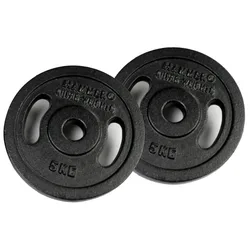Disque De Poids Fer 5kg 2 Unités Black 5 kg