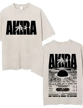 Anime Akira Retro Washed T Shirts Japanese Science Fiction Cartoon Movie Shotaro Kaneda T-shirt Male Vintage Oversized T-shirts - Aliexpress - FashionsVida