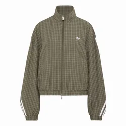 Originals Felpa Con Zip Checks Olive Strata / Wonder Beige / Aurora Coffee L