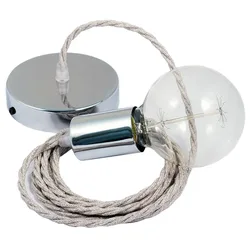 Cables Suspension Luminaire Tn01 2 M Beige / Chrome Plated One Size