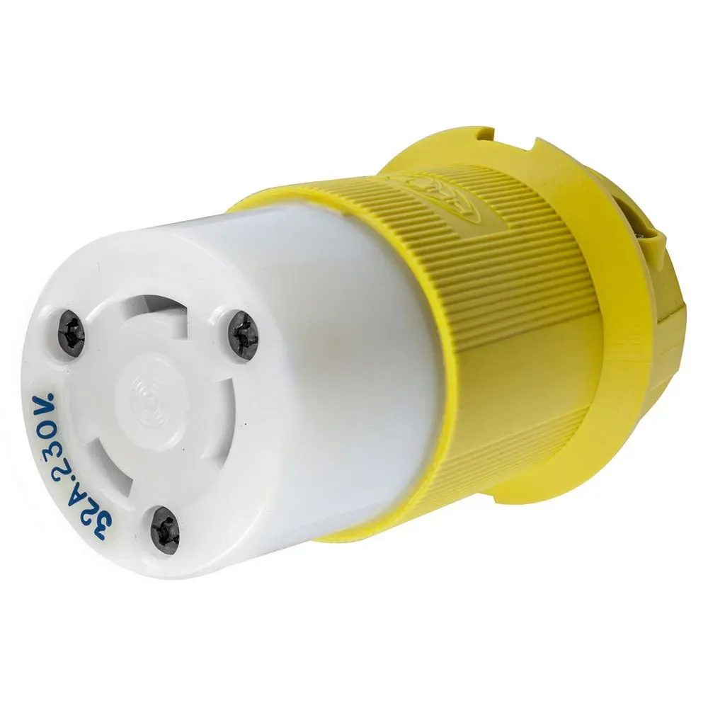 Plug 32a White / Yellow One Size unisex - Hubble - FashionsVida