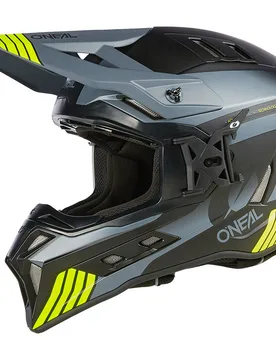 Casco Moto Cross Enduro EX-SRS HITCH Nero Grigio Giall taglia M - Oneal - FashionsVida